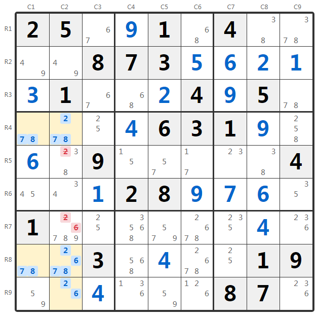 Unique Rectangle Type 3 Example
